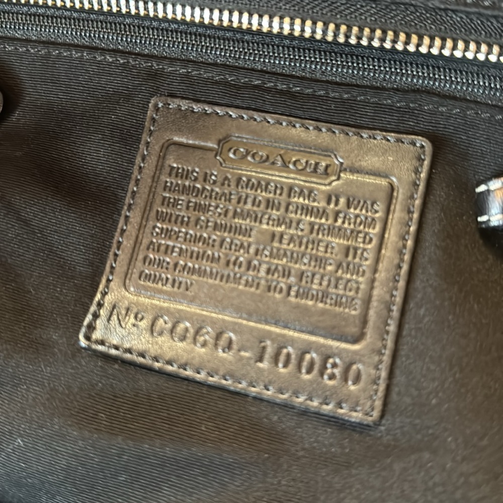 👜 Y2K Vintage Coach Signature C Black Jacquard Tote Bag - Picture 10 of 16